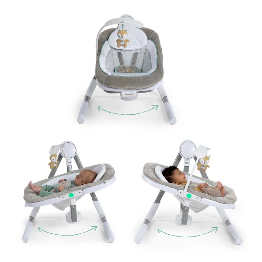 Ingenuity - Dondolo vibrante per bambini con melodia ANYWAY SWAY RAY 4xLR14