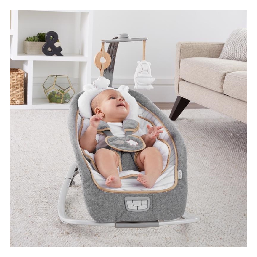 Ingenuity - Dondolo vibrante per bambini con melodia  BOUTIQUE 3xLR14