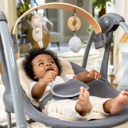 Ingenuity - Dondolo vibrante per bambini con melodia EVERY SEASON 3xC grigio