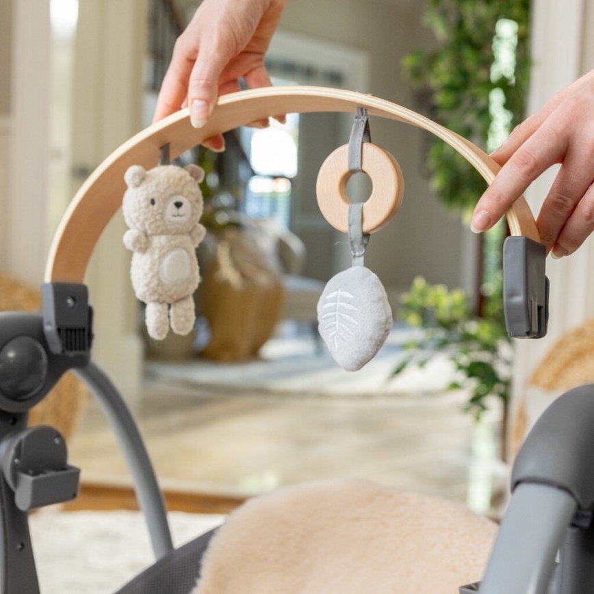 Ingenuity - Dondolo vibrante per bambini con melodia EVERY SEASON 3xC grigio