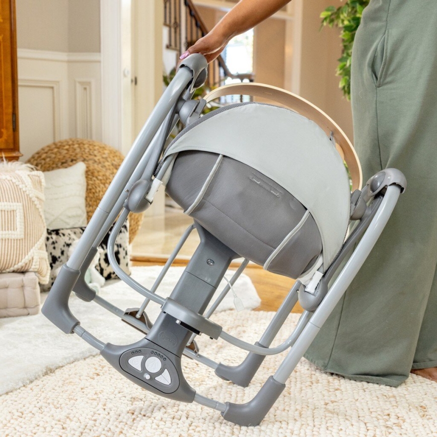 Ingenuity - Dondolo vibrante per bambini con melodia EVERY SEASON 3xC grigio