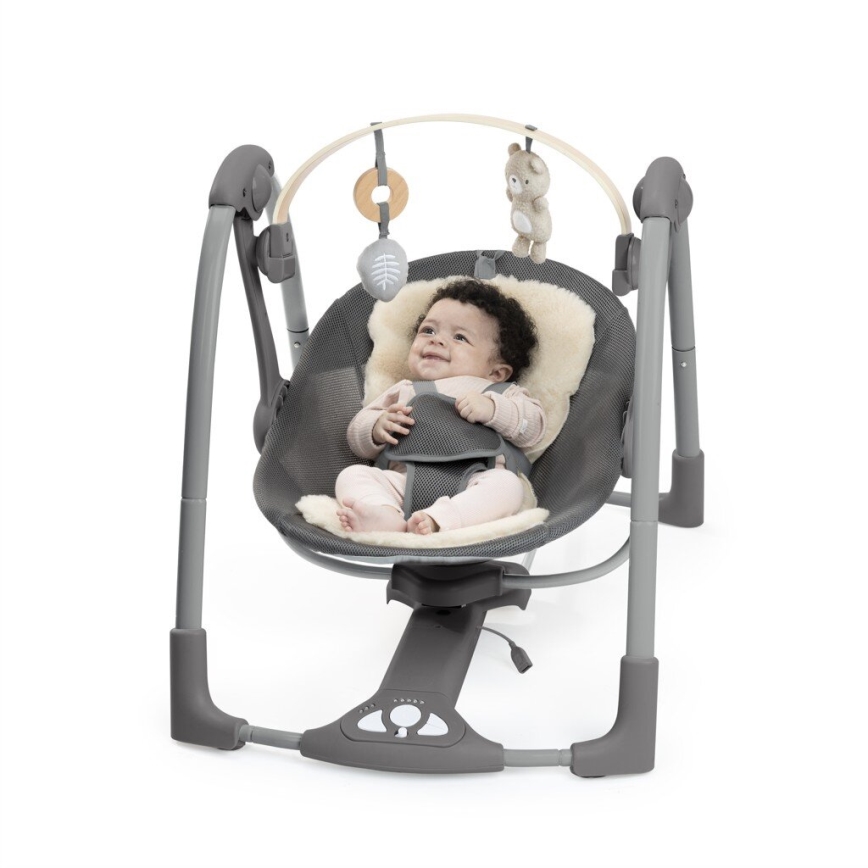 Ingenuity - Dondolo vibrante per bambini con melodia EVERY SEASON 3xC grigio