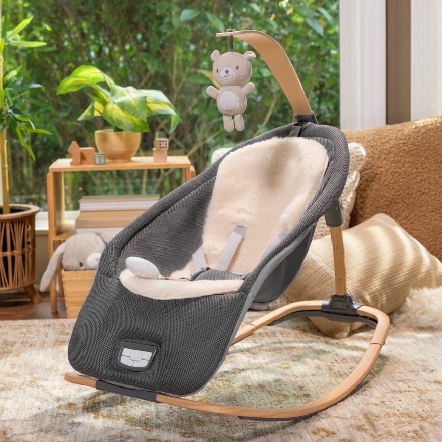 Ingenuity - Lettino vibrante per bambini con melodia EVERY SEASON WESLEY 3xC grigio