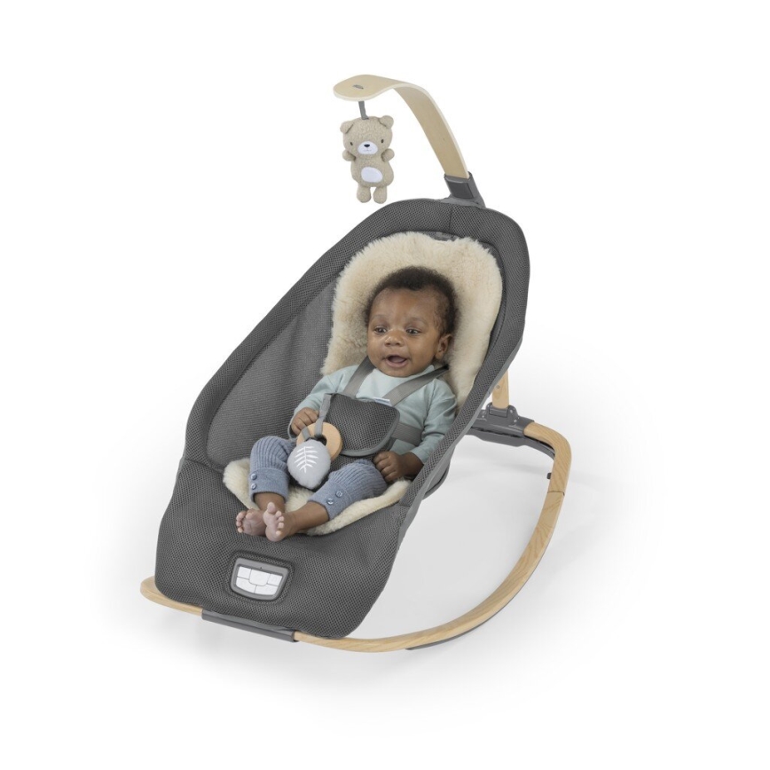 Ingenuity - Lettino vibrante per bambini con melodia EVERY SEASON WESLEY 3xC grigio