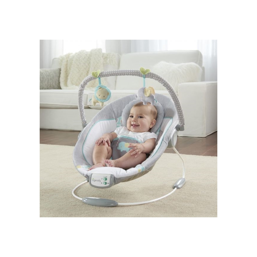 Ingenuity - Lettino vibrante per bambini con melodia MORRISON 3xC