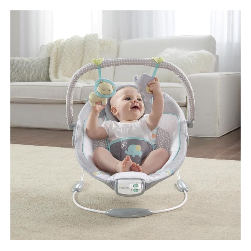 Ingenuity - Lettino vibrante per bambini con melodia MORRISON 3xC