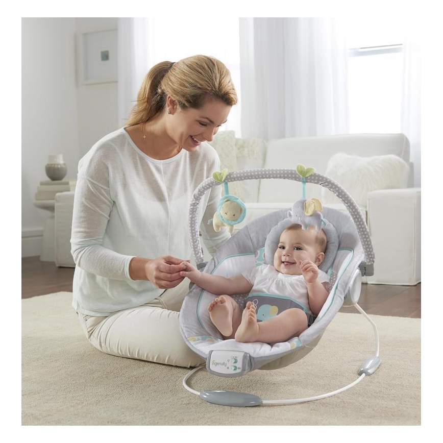 Ingenuity - Lettino vibrante per bambini con melodia MORRISON 3xC