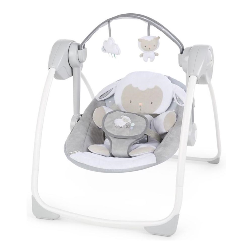 Ingenuity - Per bambini altalena con melodia CUDDLE LAMB 4xLR14