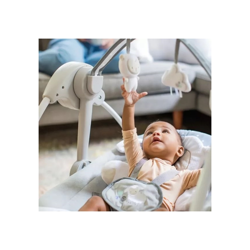 Ingenuity - Per bambini altalena con melodia CUDDLE LAMB 4xLR14