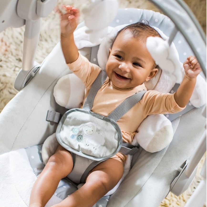 Ingenuity - Per bambini altalena con melodia CUDDLE LAMB 4xLR14