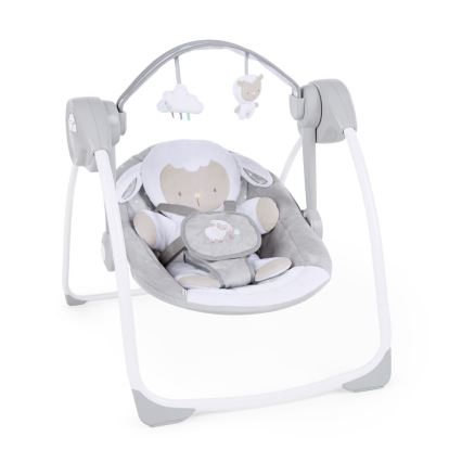 Ingenuity - Per bambini altalena con melodia CUDDLE LAMB 4xLR14