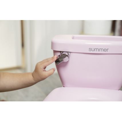 Ingenuity - Vasino per bambini con funzione sonora MY SIZE, rosa, 2x AAA