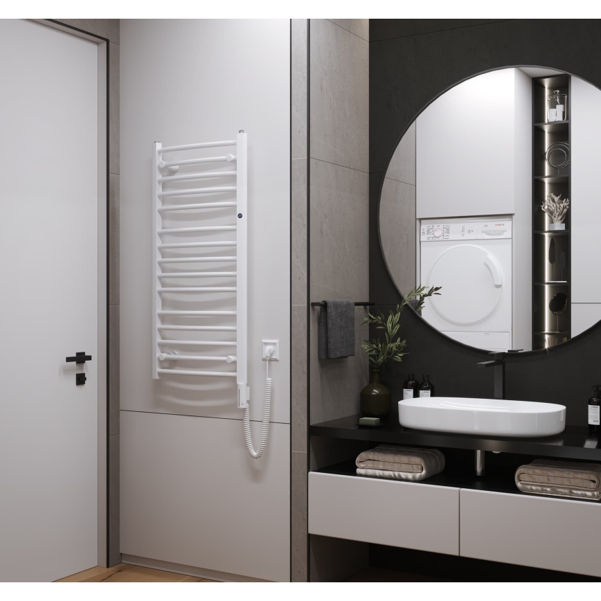 Instal Projekt - Scaldasalviette elettrico da bagno AMBRE 400W 103x50 cm bianco