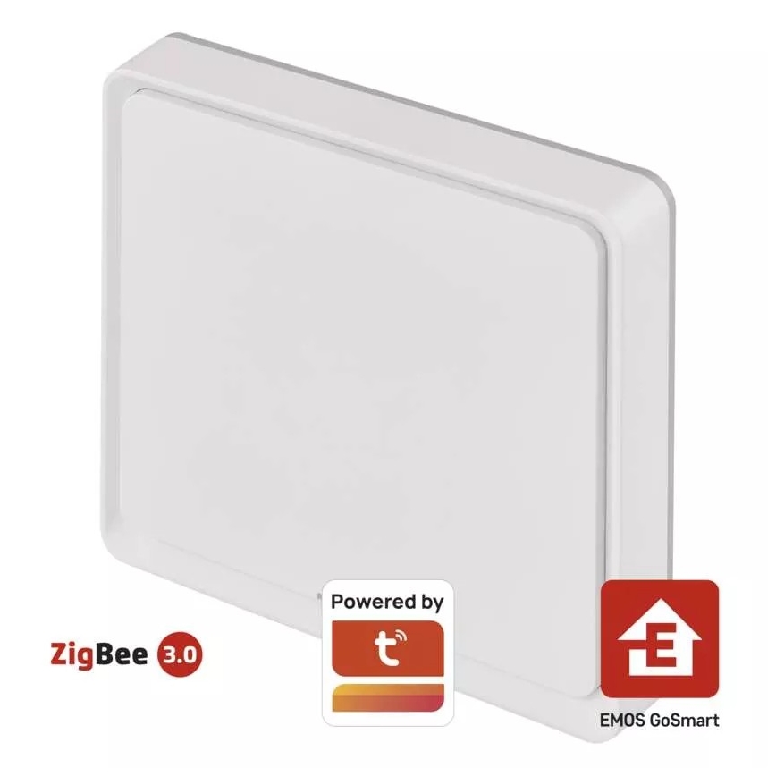 Interruttore 1 bottone GoSmart 1xCR2430 Tuya bianco