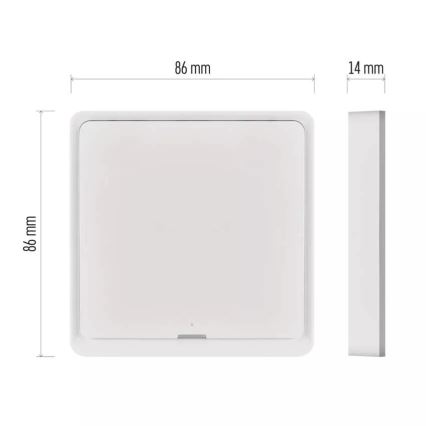 Interruttore 1 bottone GoSmart 1xCR2430 Tuya bianco