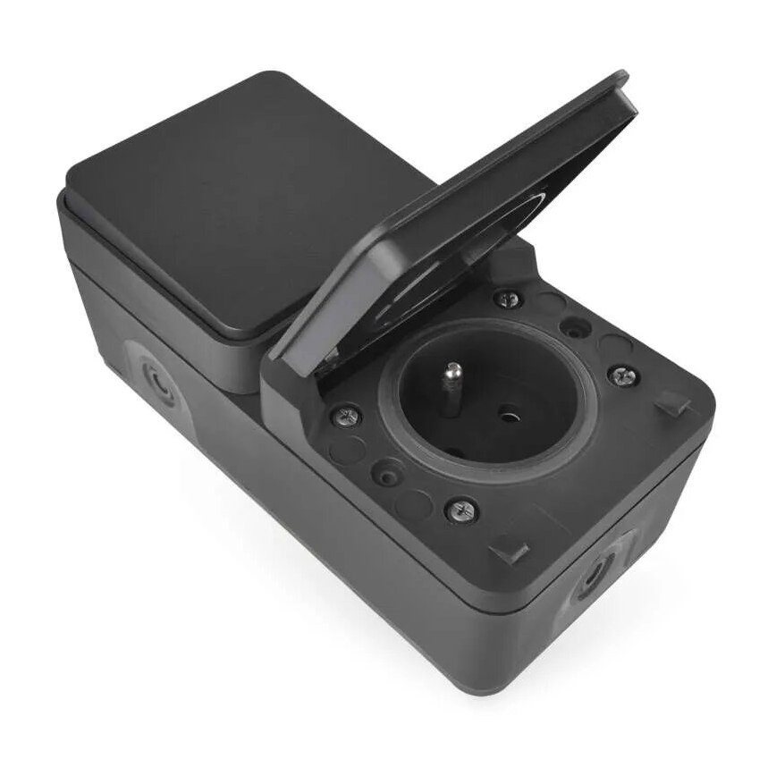 Interruttore alternante con presa 250V/16A IP55