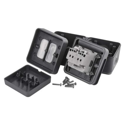 Interruttore alternante con presa 250V/16A IP55