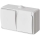 Interruttore alternante no 6 con presa 250V/16A IP44 bianco