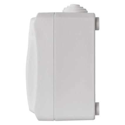 Interruttore alternante no 6 con presa 250V/16A IP44 bianco