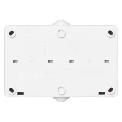 Interruttore alternante no 6 con presa 250V/16A IP44 bianco