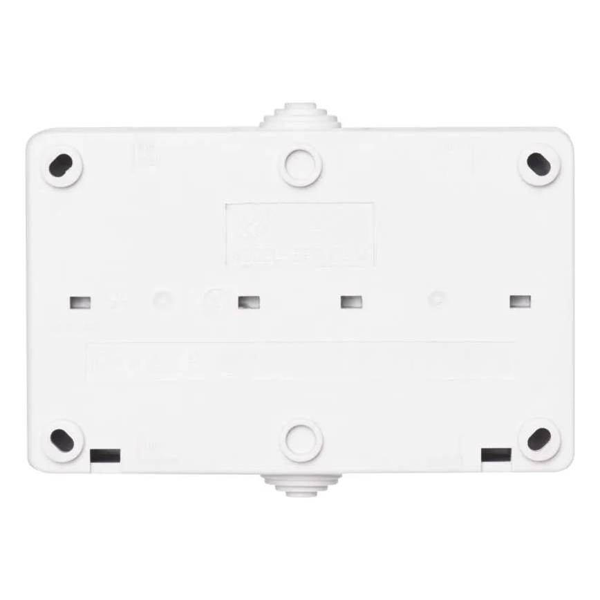 Interruttore alternante no 6 con presa 250V/16A IP44 bianco