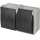 Interruttore alternante no 6 con presa 250V/16A IP44 grigio