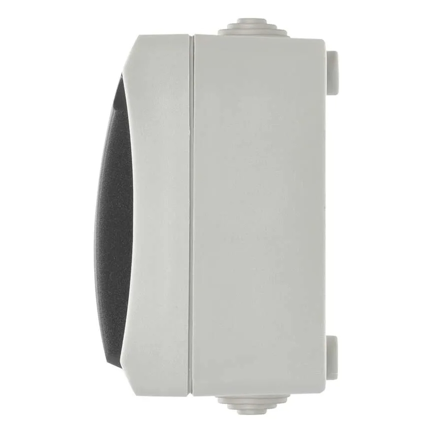 Interruttore alternante no 6 con presa 250V/16A IP44 grigio
