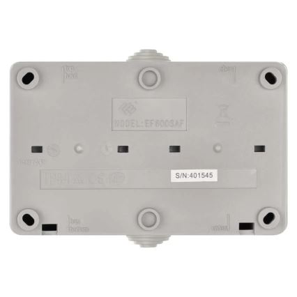 Interruttore alternante no 6 con presa 250V/16A IP44 grigio