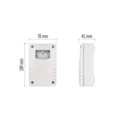 Interruttore crepuscolare 1800W/230V IP65 bianco