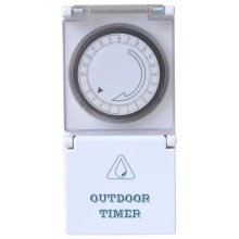 Interruttore meccanico timer da esterno giornaliero 16A/230V IP44