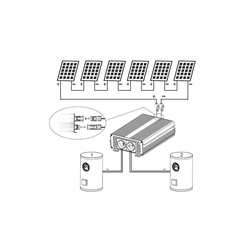 Inverter solare per il riscaldamento dell'acqua ECO Solar Boost MPPT-3000 3 kW