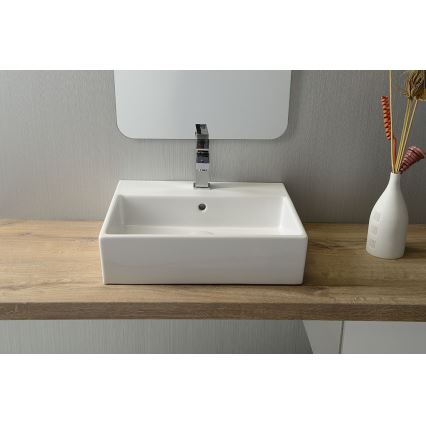 Isvea - Lavabo da appoggio PURITY 50x42 cm ceramica/bianco