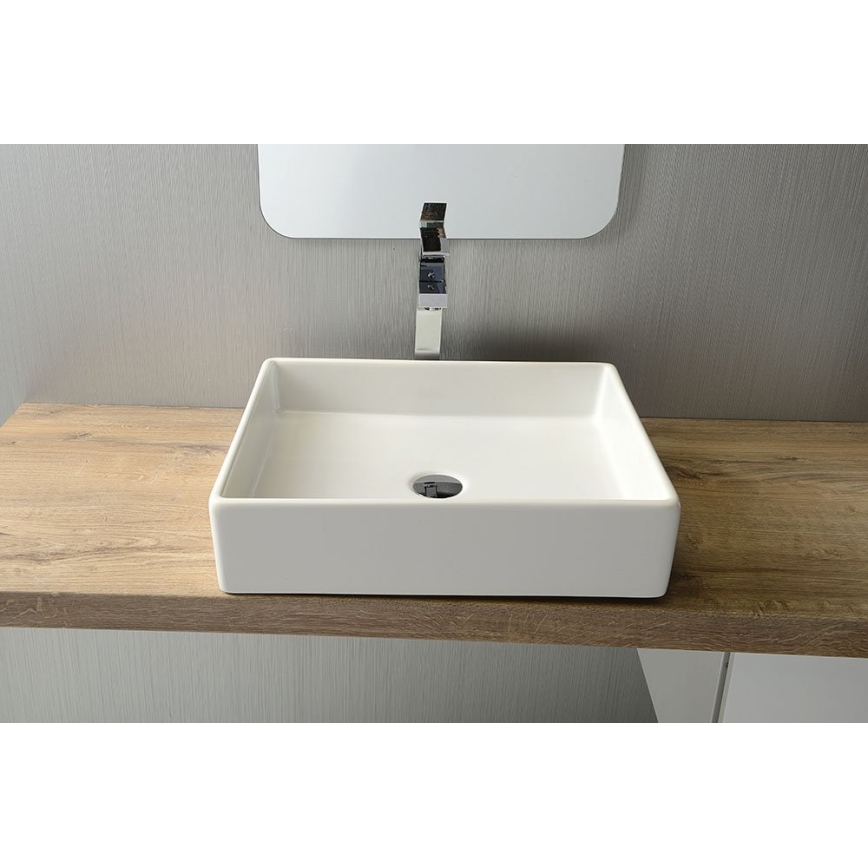 Isvea - Lavabo da appoggio PURITY 50x42 cm ceramica/bianco