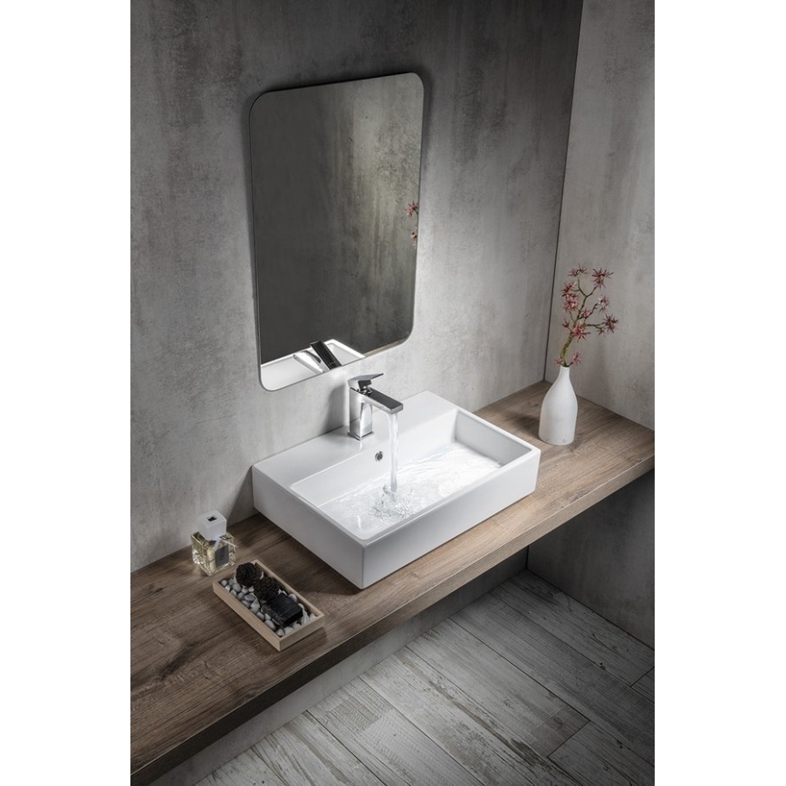 Isvea - Lavabo da appoggio PURITY 60x42 cm ceramica/bianco