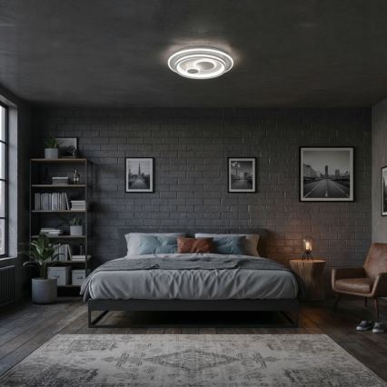 ITALUX - Lampada da soffitto LED dimmerabile PARCO LED/55W/230V 3000-6500K Ø 50 cm bianca con telecomando