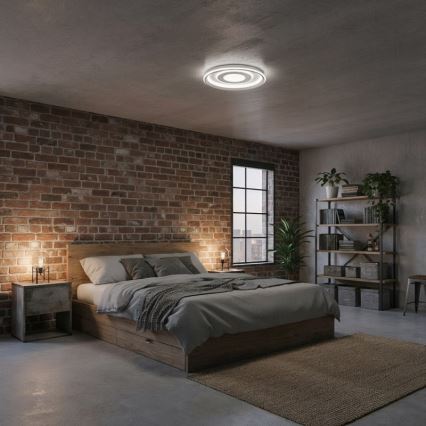 ITALUX - Plafoniera a LED dimmerabile SIMNI LED/55W/230V 3000-6500K Ø 50 cm bianca + telecomando