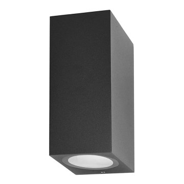 ITALUX - Lampada da parete esterna GENTA 2xGU10/40W/230V IP54 15 cm