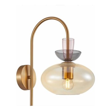 ITALUX - Lampada da parete FANDA 1xE27/40W/230V oro/beige fumé