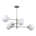 ITALUX - Lampadario a barra EVORA 6xG9/5W/230V nichel