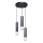 ITALUX - Lampadario a cavo MACERA 3xE27/40W/230V nero