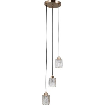 ITALUX - Lampadario a cavo TORNO 3xE14/40W/230V, finitura oro