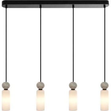 ITALUX - Lampadario a sospensione con cavo SANTOS 4xG9/40W/230V nero