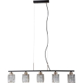 ITALUX - Lampadario a sospensione con cavo SIMONA 5xE14/40W/230V nero/oro