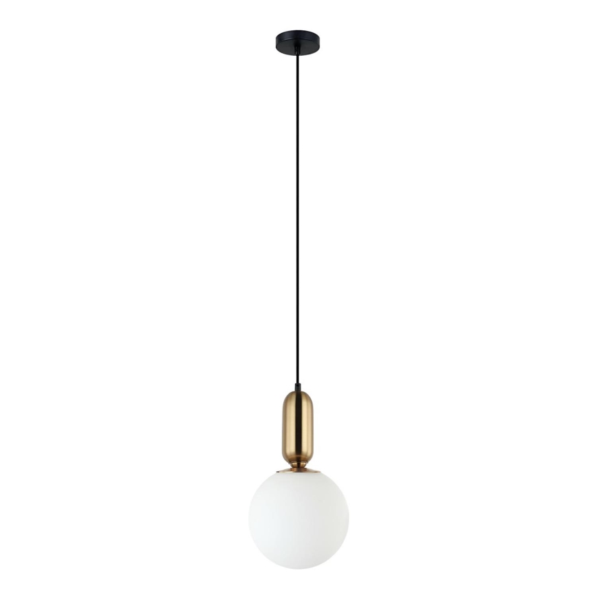 ITALUX - Lampadario a sospensione con filo ALDEVA 1xE27/40W/230V diametro 20 cm nero/bronzo