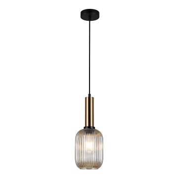 ITALUX - Lampadario a sospensione con filo ANTIOLA 1xE27/40W/230V diametro 15 cm bronzo