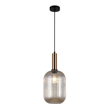 ITALUX - Lampadario a sospensione con filo ANTIOLA 1xE27/40W/230V diametro 20 cm bronzo