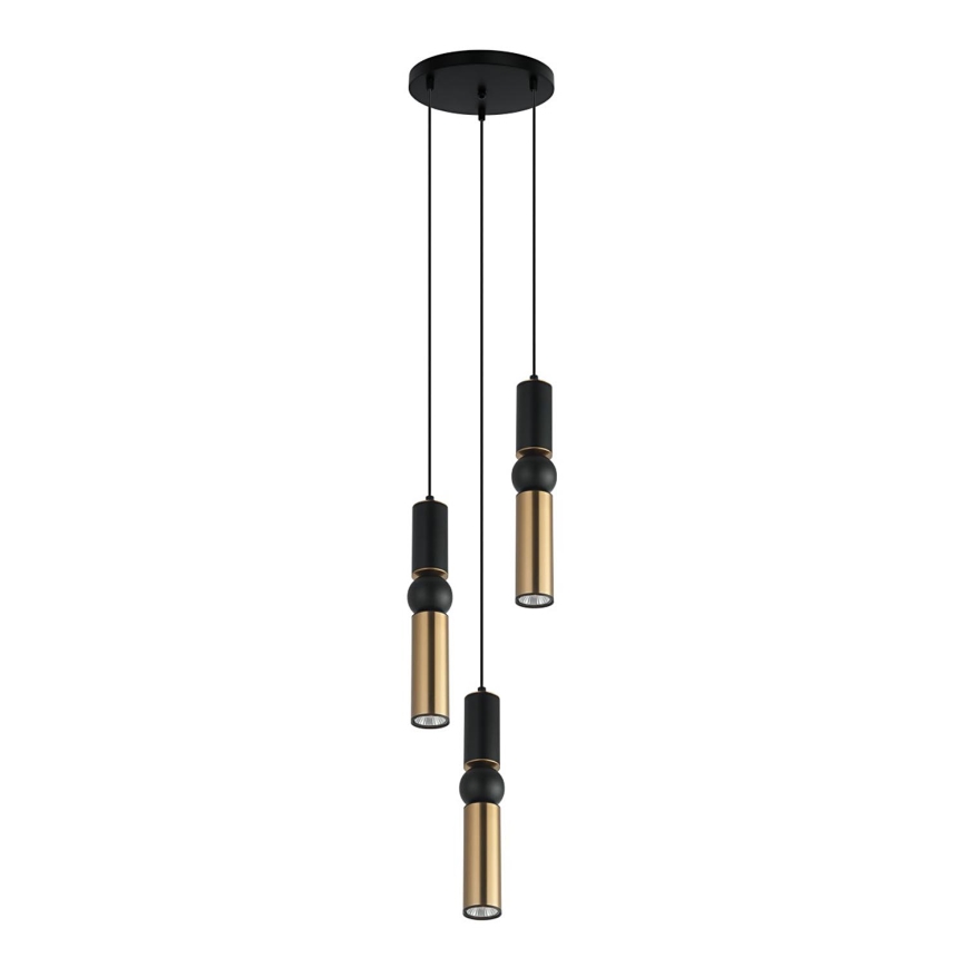 ITALUX - Lampadario a sospensione con filo ISIDORA 3xGU10/25W/230V nero/bronzo