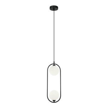 ITALUX - Lampadario a sospensione con filo LUPUS 2xG9/25W/230V nero