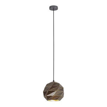 ITALUX - Lampadario a sospensione con filo PALERMO 1xE27/40W/230V diametro 23 cm antracite