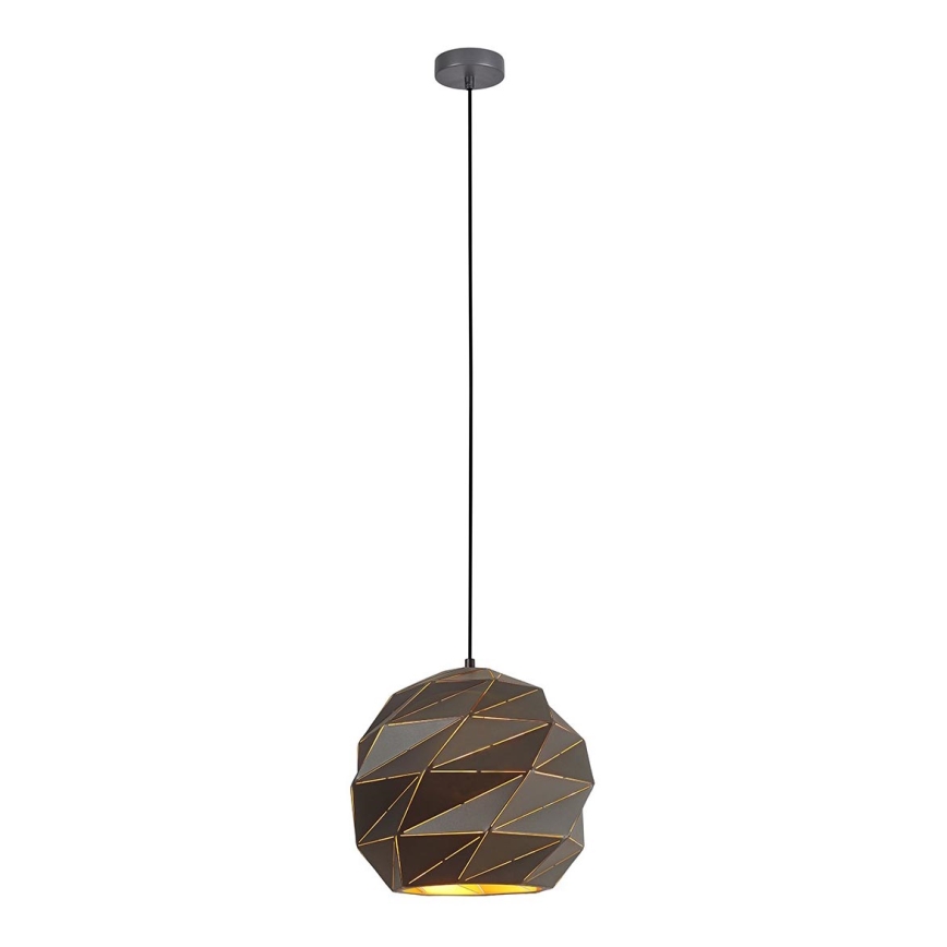 ITALUX - Lampadario a sospensione con filo PALERMO 1xE27/40W/230V diametro 32 cm antracite